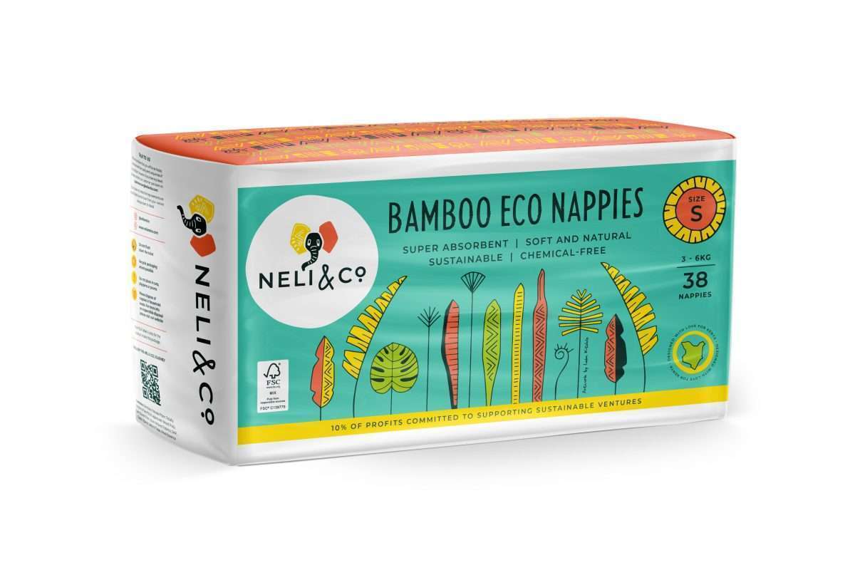 Baby Diapers - Neli & Co Bamboo Eco Nappies - Small