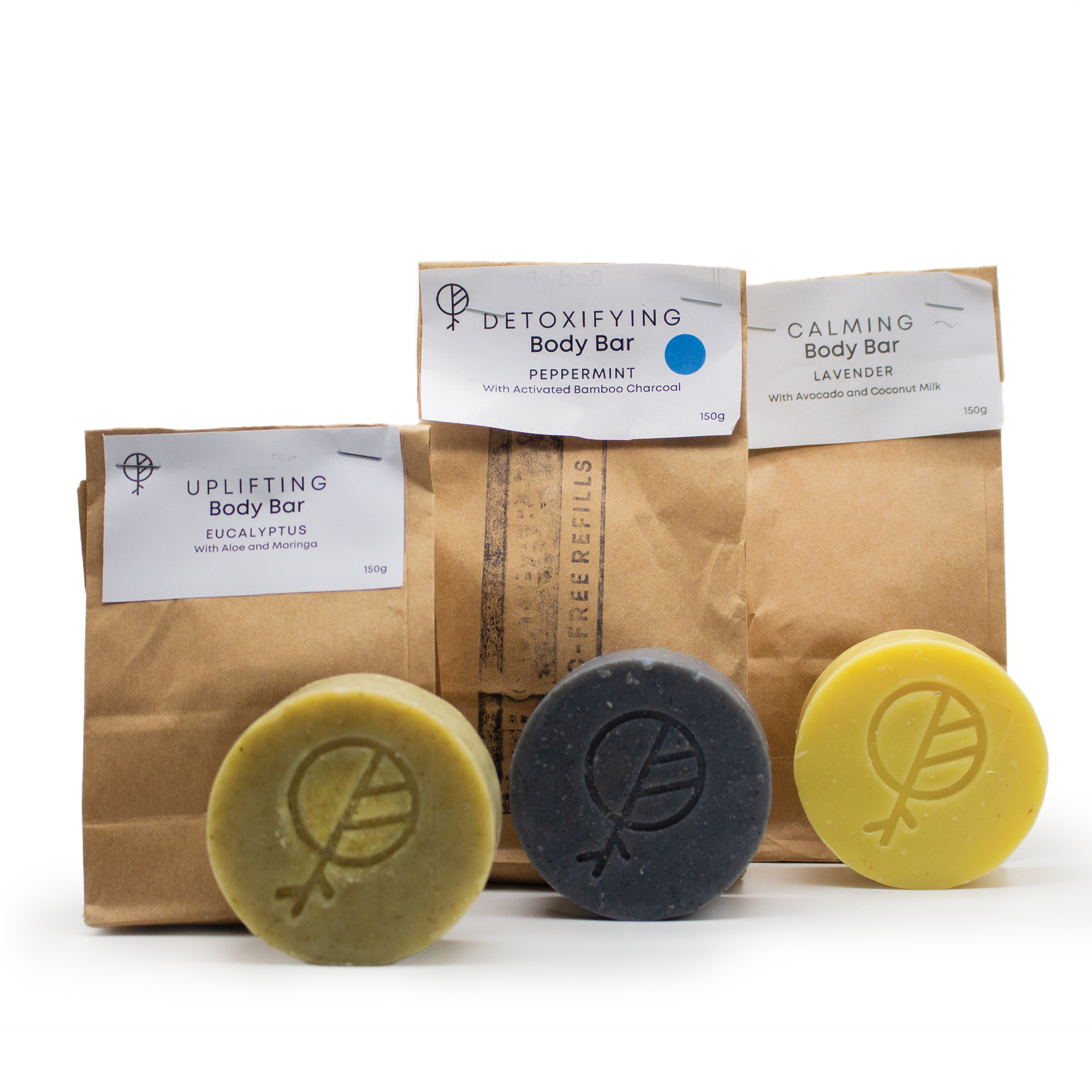 Body Bar Bath Soap - Eucalyptus & Aloe, 1 bar in an eco-bag