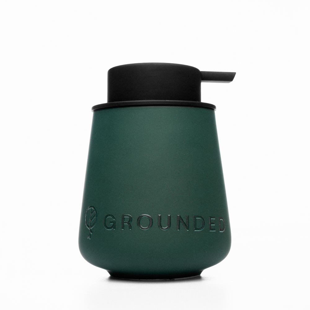 Ceramic Dispensers - Green Jar with Gel Pump