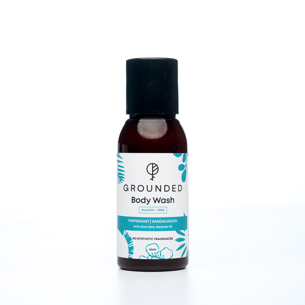 Body Wash Gel - 65ml, Peppermint + Sandalwood