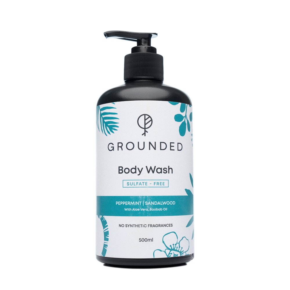 Body Wash Gel - 500ml, Peppermint + Sandalwood